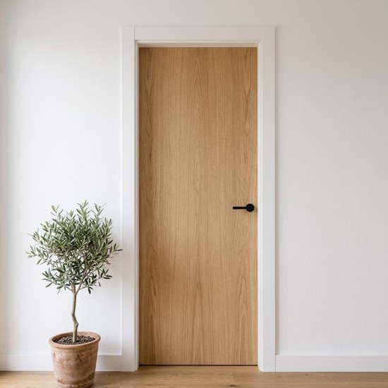 Porta interior folheada a carvalho — Grande Lisboa